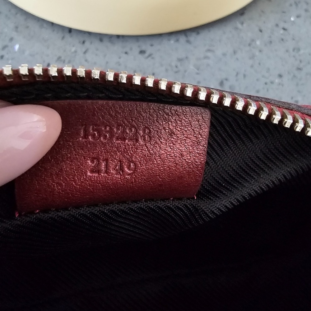 GUC Gucci GG Canvas Cosmetic Pouch Vanity Blown Red - Picture 9 of 14